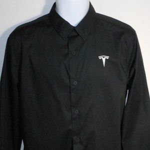 Tesla black company dress shirt